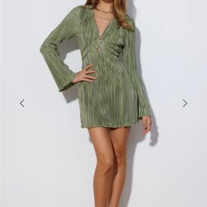 Hello Molly Green Mini Dress
